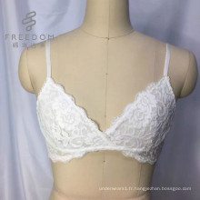 Ensemble de dentelle sexy femme soutien-gorge lumière luxe série blanc La dernière conception très chaud plus populaire satin haute qualité bralette